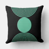 ミニマルターコイズ循環ビーズパターン クッション (裏面)