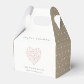 ミニマルダスキー赤面フローラハートブライダルシャワー フェイバーボックス (裏面サイド)