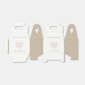 ミニマルダスキー赤面フローラハートブライダルシャワー フェイバーボックス (折り畳みなし)