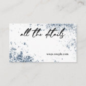 ミニマルダスティブルー結婚の詳細カード エンクロージャーカード (正面)