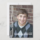 ミニマルツー写真卒業発表 招待状 (正面)