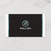 ミニマルティール(緑がかった色)グリッターフォイルプロフェッショナル モダン 名刺 (裏面)