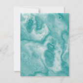ミニマルティール(緑がかった色)ブルーマーブルモノグラム ノートカード (裏面)