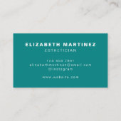 ミニマルティール(緑がかった色)モダンプロフェッショナルカスタマイズ 名刺 (裏面)