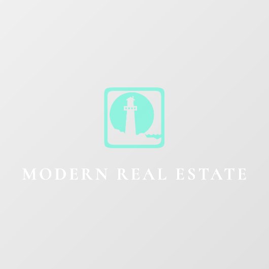 ミニマルティール(緑がかった色)ライトハウスコースタ実在ルエステート ウィンドウサイン (シート)