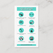 ミニマルティール(緑がかった色)ラッシュアフターケアの説明 |ロゴ 名刺 (正面)