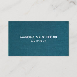 ミニマルティール（緑がかった色）リネンテクスチャモダンプロフェッショナル 名刺