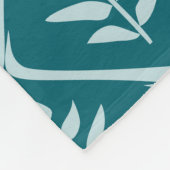 ミニマルティール（緑がかった色）植物学 フリースブランケット (角)