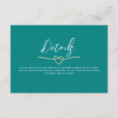 ミニマルティール（緑がかった色）結婚詳細 エンクロージャーカード (正面)