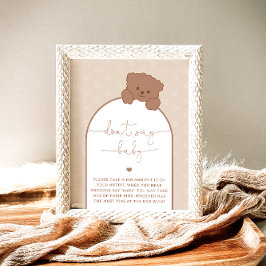 ミニマルテディモダンベア言わないベビーゲーム ポスター