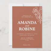 ミニマルテラクッタの結婚式招待状 招待状 (裏面)