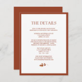 ミニマルテラコタ紅葉縁ど結婚ズ エンクロージャーカード (正面/裏面)