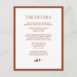 ミニマルテラコタ紅葉縁ど結婚ズ エンクロージャーカード