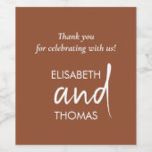 ミニマルテラコッタエレガントボトルラベル ワインラベル (シングルラベル)