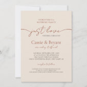 ミニマルテラコッタスクリプトウェディング 招待状 (正面)