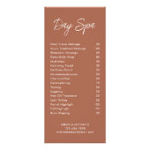 ミニマルテラコッタスパとサロン価格表 ラックカード (正面)