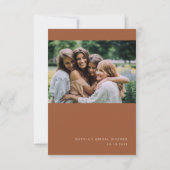 ミニマルテラコッタ ブライダルシャワー サンキューカード (裏面)