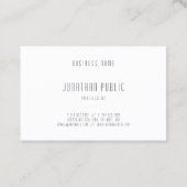 ミニマルテンプレートエレガントプロフェッショナルモダン 名刺 (裏面)