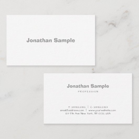 ミニマルテンプレートモダンエレガントプロフェッショナル 名刺 (正面/裏面)