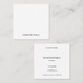 ミニマルテンプレートモダンプロフェッショナルエレガント スクエア名刺 (正面/裏面)