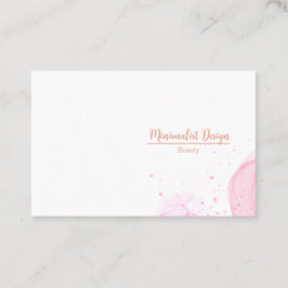 ミニマルテンプレート水彩桃色ビジネスカード 名刺