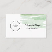 ミニマルテンプレート水彩緑化ビジネスカード 名刺 (正面)