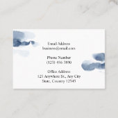 ミニマルテンプレート水色ブルー 名刺 (裏面)