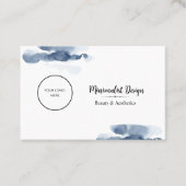 ミニマルテンプレート水色ブルー 名刺 (正面)