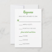 ミニマルデイジーウェディングRSVPカード 出欠カード (正面)