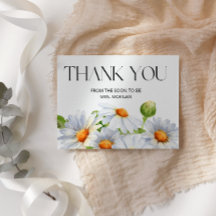 ミニマルデイジーブライダルシャワーありがとう