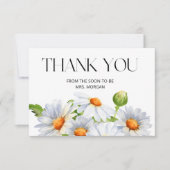 ミニマルデイジーブライダルシャワーありがとう カード (正面)