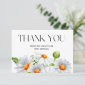 ミニマルデイジーブライダルシャワーありがとう カード (スタンド正面)