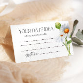 ミニマルデイジー日付の夜アイディア。日付jar エンクロージャーカード