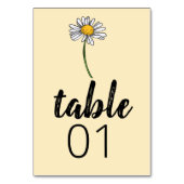 ミニマルデイジー結婚のテーブル番号 テーブルナンバー (正面)