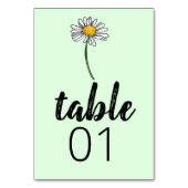 ミニマルデイジー結婚のテーブル番号 テーブルナンバー (正面)
