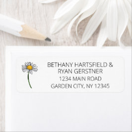 ミニマルデイジー結婚の住所 ラベル