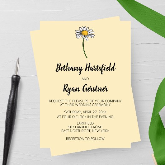 ミニマルデイジー結婚ズ 招待状