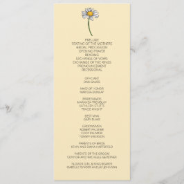 ミニマルデイジー結婚式 プログラム