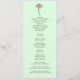 ミニマルデイジー結婚式 プログラム