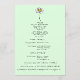 ミニマルデイジー結婚式 プログラム