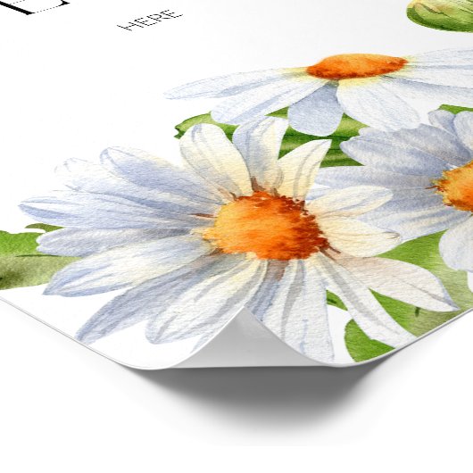 ミニマルデイジー離れレシピカード ポスター (角)