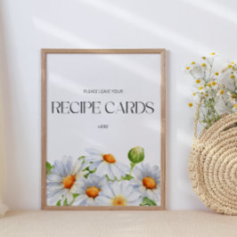 ミニマルデイジー離れレシピカード ポスター