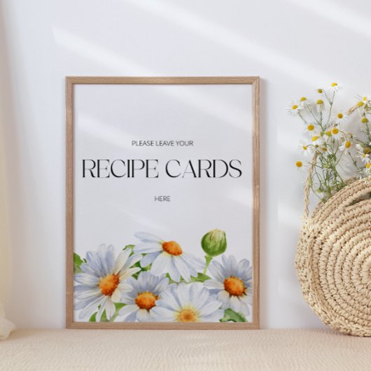 ミニマルデイジー離れレシピカード ポスター