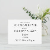 ミニマルデコホワイトウェディングリハーサル招待状 招待状 (スタンド正面)