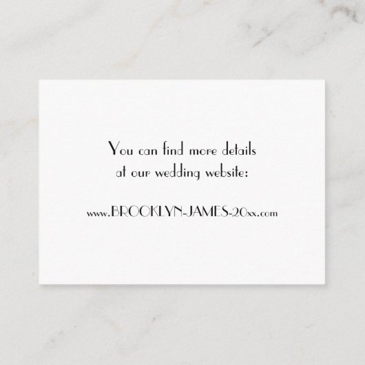 ミニマルデコ結婚アコモデーションカード エンクロージャーカード (裏面)