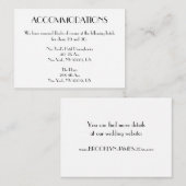 ミニマルデコ結婚アコモデーションカード エンクロージャーカード (正面/裏面)