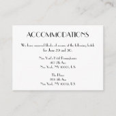 ミニマルデコ結婚アコモデーションカード エンクロージャーカード (正面)