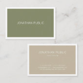 ミニマルデザインシンプルトレンディースタイリッシュラグジュアリー 名刺 (正面/裏面)