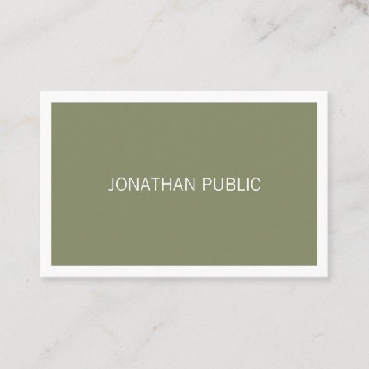 ミニマルデザインシンプルトレンディースタイリッシュラグジュアリー 名刺 (正面)