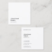 ミニマルデザインテンプレートエレガントプロフェッショナル スクエア名刺 (正面/裏面)